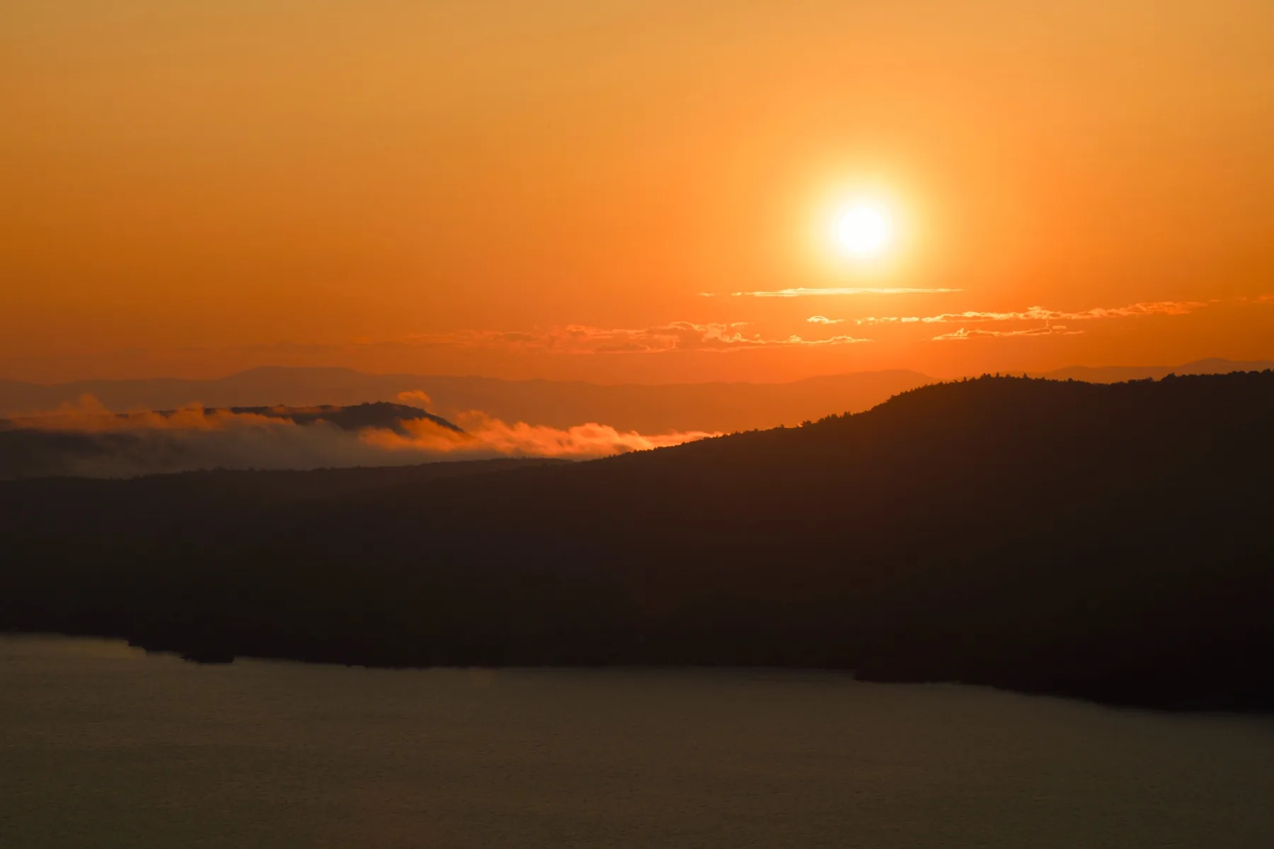 Sunrise over Lake George, New York